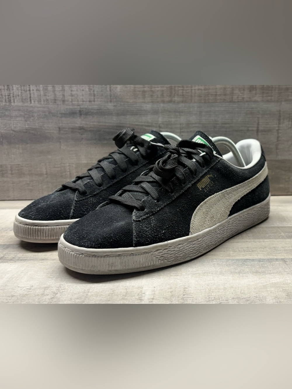 PUMA Suede Classic Eco 352634-03 Black White Men’s Size 9.5 Sneakers Shoes